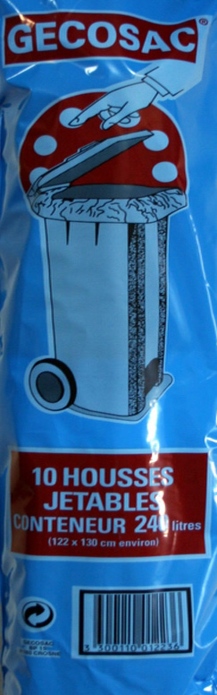 POCHETTE HOUSSES CONTENEURS 240L 30µ X10