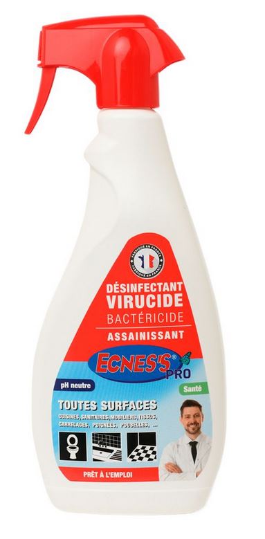 ECNES'S PRO Santé - DÉSINFECTANT - VIRUCIDE - BACTÉRICIDE - ASSAINISSANT - 750ML