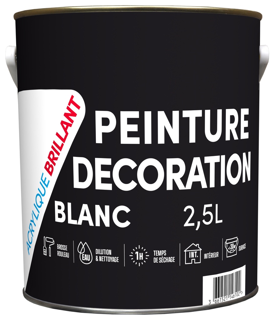TDP PEINTURE ACRYLIQUE BRILLANT BLANC - 2.5L
