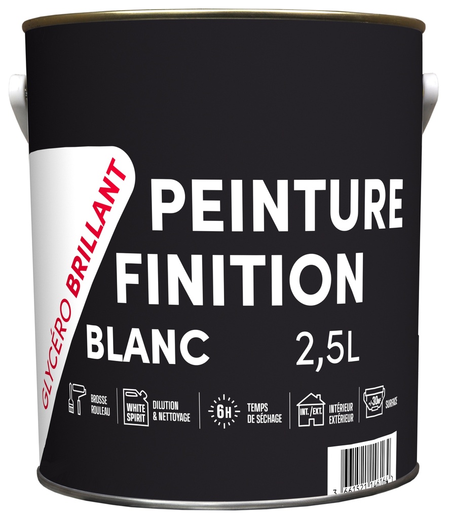 TDP LAQUE GLYCERO BRILLANT BLANC - 2.5L