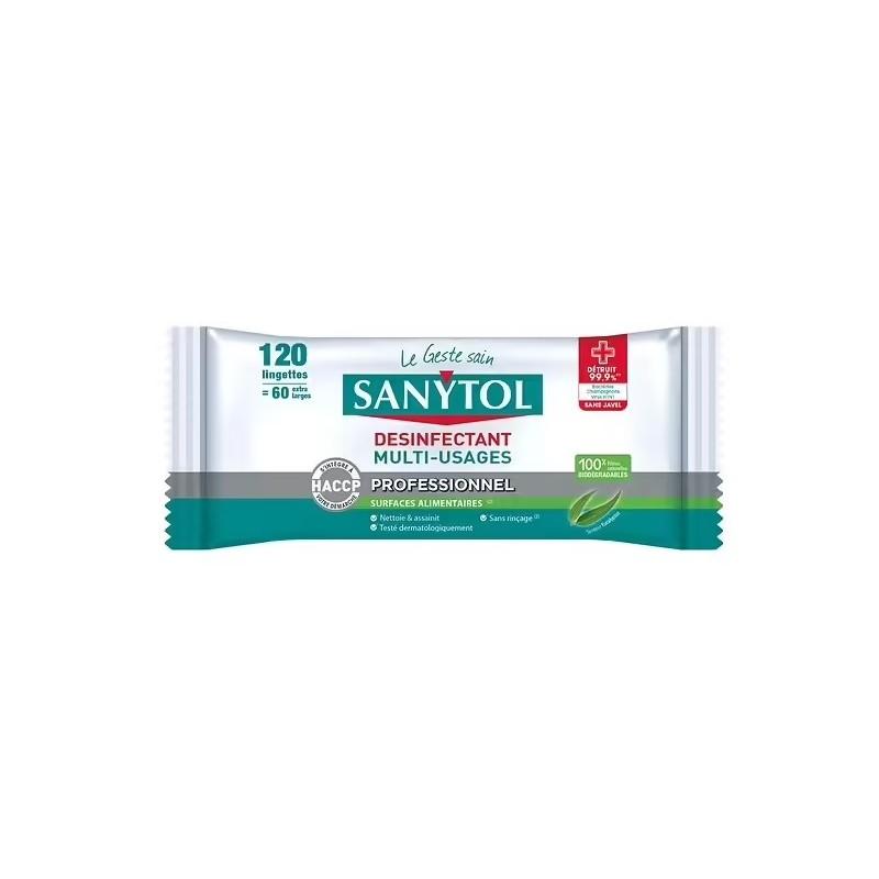 SANYTOL PRO LINGETTES DESINFECTANTES X120