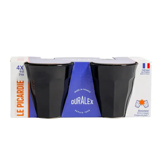 GOBELET PICARDIE 9CL NOIR PAR 4