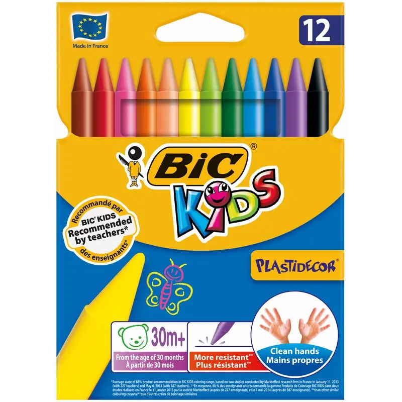 CRAYON PLASTIDECOR POCH 12 BIC