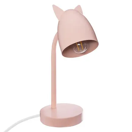 LAMPE A POSER OREILLES H 31CM METAL ROSE