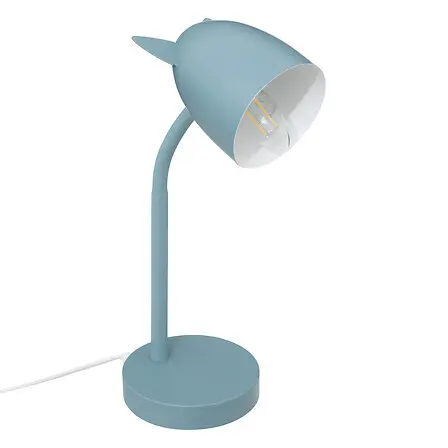 LAMPE A POSER OREILLES H 31CM METAL BLEU