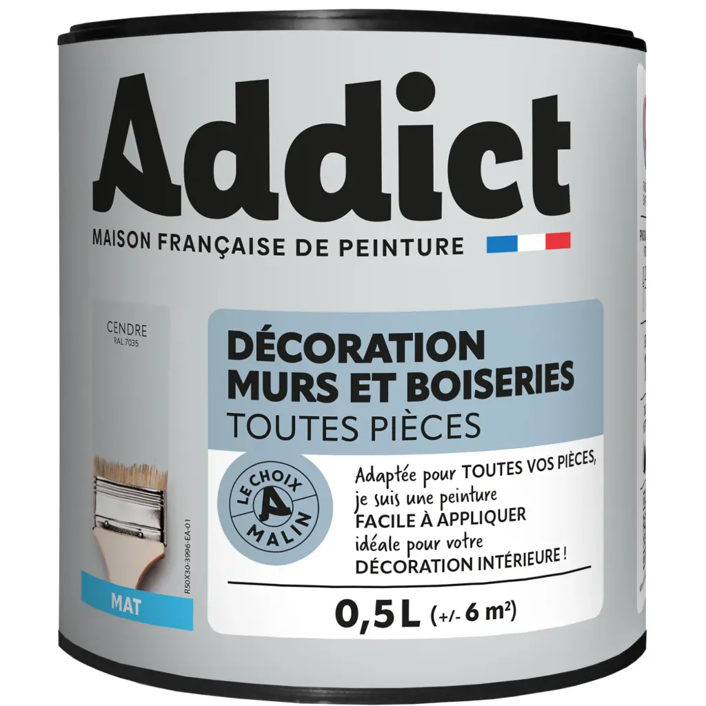 ADDICT DECORATION M&BOIS MAT 0.5L CENDRE