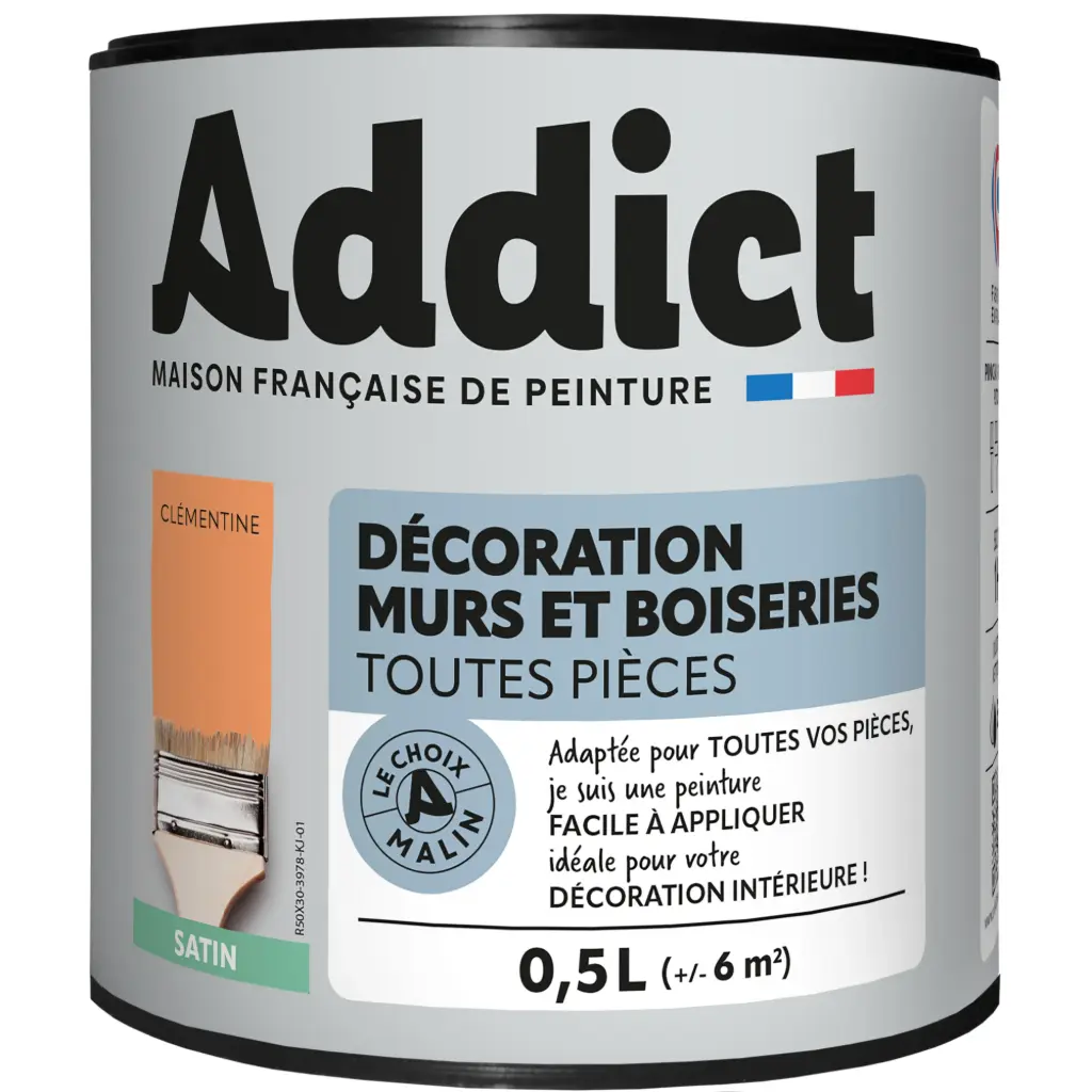 ADDICT DECORATION M&BOIS SATIN 0,5 L CLEMENTINE