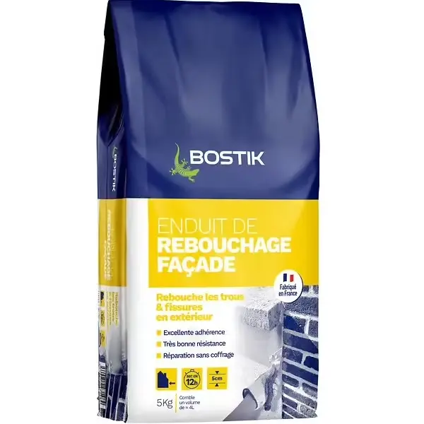 BOSTIK ENDUIT DE REBOUCHAGE POUDRE FACADE 5KGS