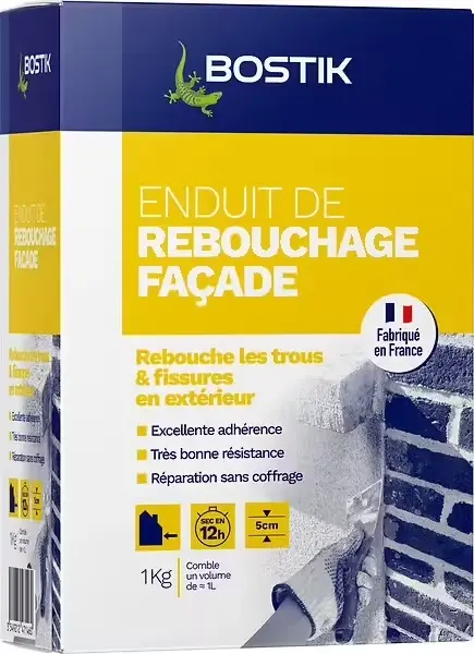 BOSTIK ENDUIT REBOUCHAGE FACADE POUDRE 1KG