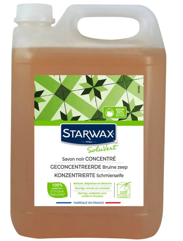 STARWAX SAVON NOIR CONCENTRE A L'HUILE D'OLIVE - MULTI-USAGES 5L