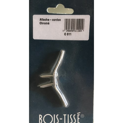 [6002285] ATTACHE CORDON CHROME SUR CARTE