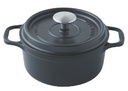 COCOTTE RONDE 28 NOIR 6/8P INV