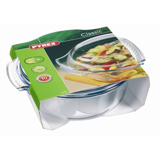 [6000994] COCOTTE RONDE 32X27X14 CM 3L5+1L4 PYREX