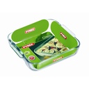 PLAT CARRE 25X21X6 CM 2L  PYREX