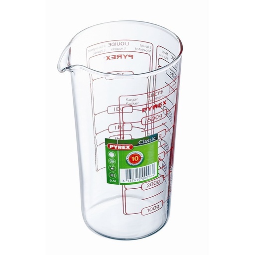 [6000106] VERRE DOSEUR 10CM - 0,5L PYREX