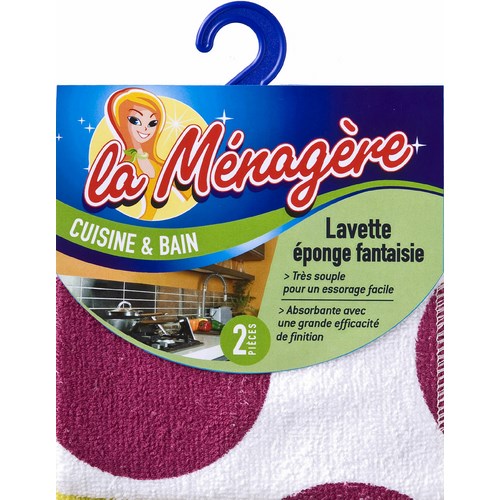 [6009760] LAVETTE EPONGE FANTAISIE *2 32X32   681221