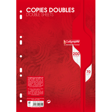 [5020250] COPIE DOUBLE  21X29,7 200F SEYES    *
