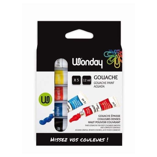 [5010851] PEINTURE EN TUBE 5 COULEURS PRIMAIRES