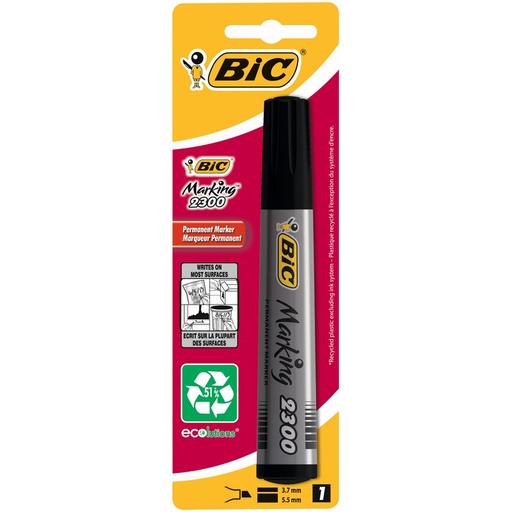 [5010261] FEUTRE GROS MARKER NOIR BISEAU      BIC