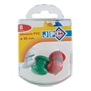 AIMANT DE COULEURS 15 MM CARTE 10