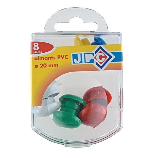 [5010888] AIMANT DE COULEURS 15 MM CARTE 10