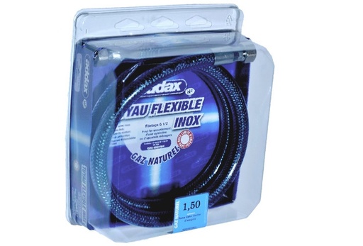 [0000951] TUYAU GAZ DE VILLE 15X22 INOX ILLIM 1M50