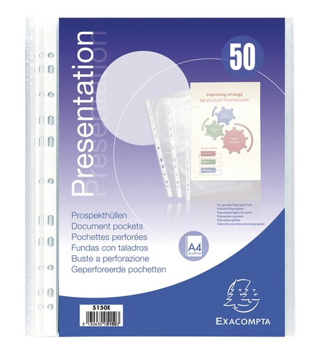 [5021110] LOT  50 POCH PROTEG DOC A4 TRANS