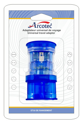 [2000004] ADAPTATEUR INTERNATIONAL/4 FICHES MALES BB  AUNI04 ARCO