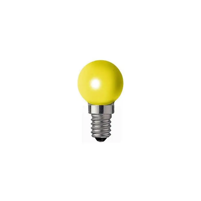 AMP SPHERIQUE E14 JAUNE Ø45 15W     007254