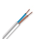 CABLE SOUPLE 2X0,75MM 25M BLANC