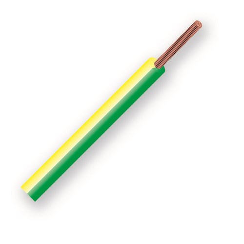 [2001096] CABLE RIGIDE 2,5MM  100M  JAUNE/VERT
