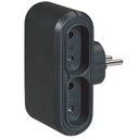 FICHE MULTIPRISES 6 A 4X2P 4 SORTIES LATÉR.NOIR BB LEG050651