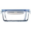 BOITE CARREE VERRE 38 CL+COUVERCLE PLAST PURE BOX H7675