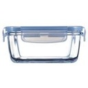 BOITE CARREE VERRE 76 CL+COUVERCLE PLAST PURE BOX H7676