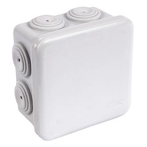 [2001327] BOITE DERIVATION GRISE CARREE IP55 80X80 PROF 46