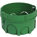 BOITE A ENCASTRER VERTE RONDE Ø 65 PROF 40