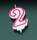 BOUGIE ANNIVERSAIRE CHIFFRE 2