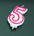 BOUGIE ANNIVERSAIRE CHIFFRE 5