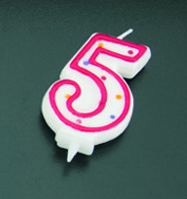 [6520111] BOUGIE ANNIVERSAIRE CHIFFRE 5