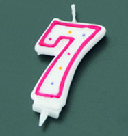 [6520113] BOUGIE ANNIVERSAIRE CHIFFRE 7