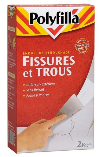 [3003406] ENDUIT REBOUCHAGE FISSURES ET TROUS POUDRE  2 K POLYFILLA