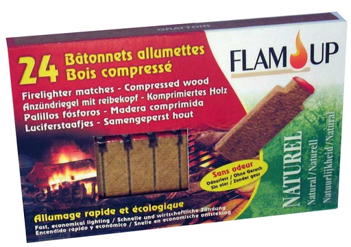 [3013899] ALLUME FEU BOIS COMPRESSE X 24 BAT