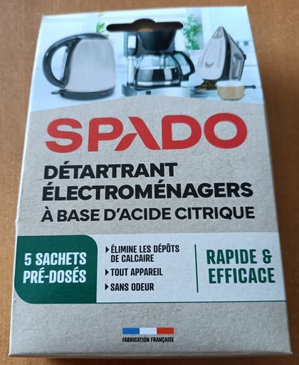 [3003585] SPADO DETARTRANT ELECTROMENAGERS -  À BASE D'ACIDE CITRIQUE *5