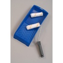 LOT MINI ROULEAU 100MM 2 MANCHONS ET BAC