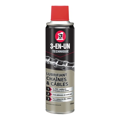 [3005806] HUILE 3EN1 AEROSOL LUBRIFIANT CHAINE 250 ML