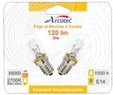 AMP TUBE FRIGO INCANDESCENTE E14 20W BLIST 2
