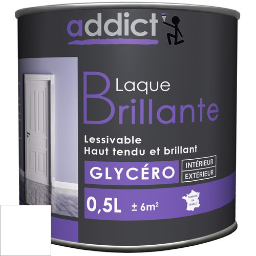 [3020045] LAQUE BRILLANTE 0,5 L BLANC ADDICT