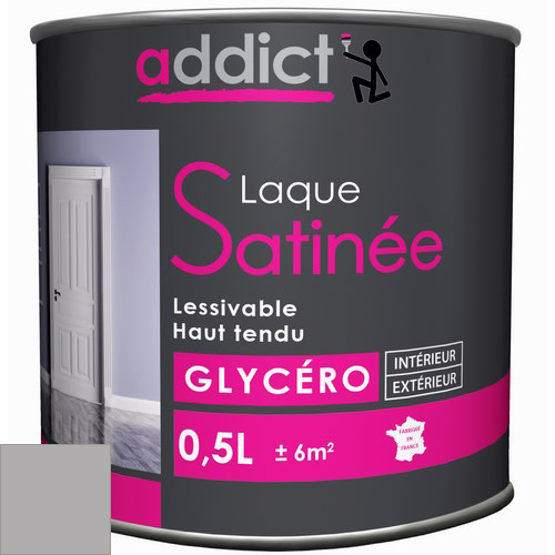 [3020086] LAQUE SATINEE 0,5 L GRIS MINERAL ADDICT
