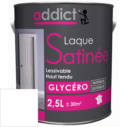 [3020097] LAQUE SATINEE 2,5 L BLANC ADDICT