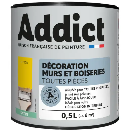 [3020115] ADDICT DECORATION M&BOIS SATIN 0,5 L CITRON